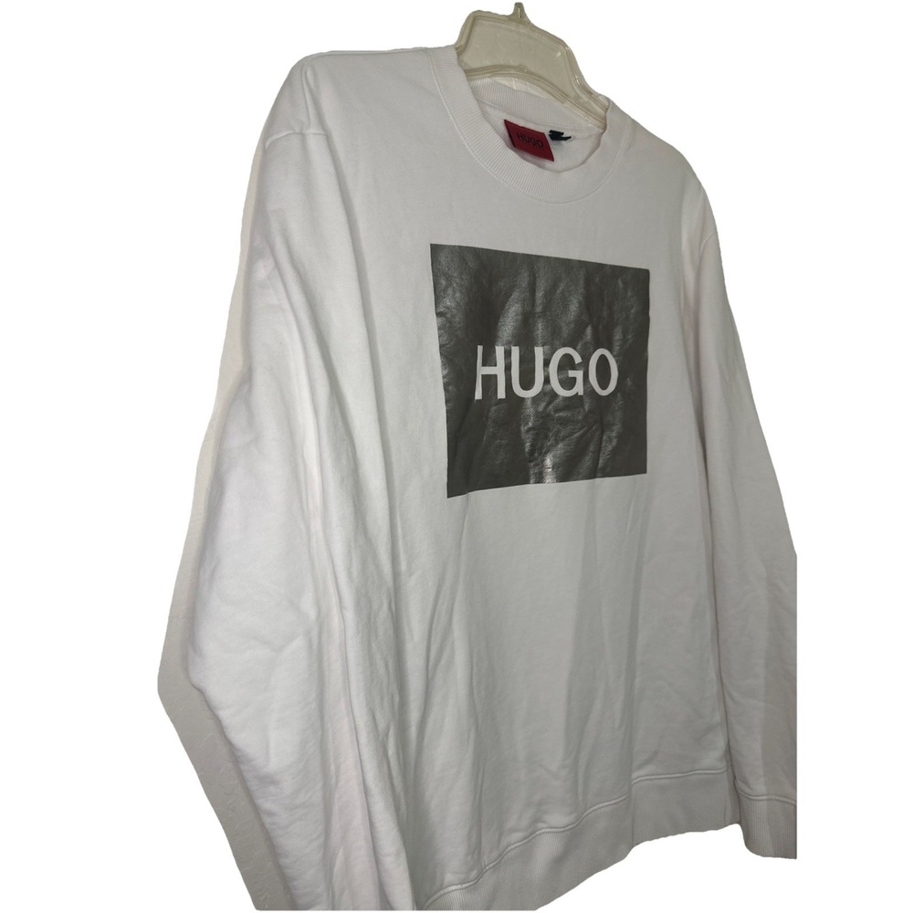Hugo Boss Men's Crewneck Sweatshirt White/Silver‎ Size XL
